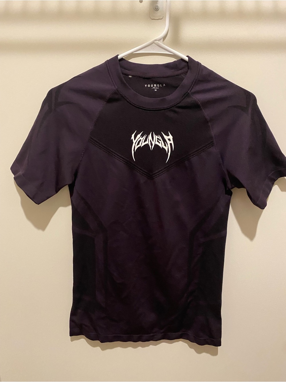 YoungLA Dark Purple Warrior Compression Tee - Picture 1 of 3